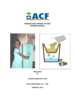 biosand and ceramic filters training manual