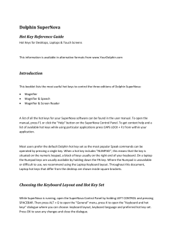 SuperNova QRG - English - Dolphin Computer Access