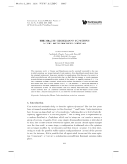 The Krause&ndash;Hegselmann Consensus Model with