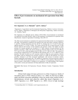 Effect of pre-treatments on mechanical oil expression