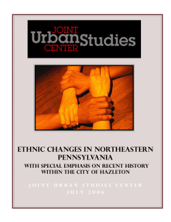Diversity Ethnic Changes in Northeastern Pennsylvania