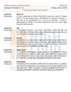 H4 History of Mathematics R10 G6