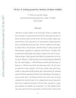 Ni-Au: A testing ground for theories of phase stability