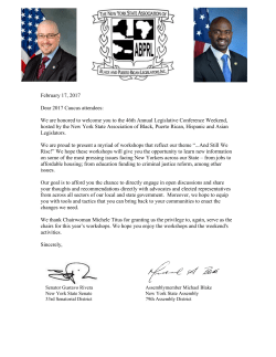 2017 Workshop Co-Chair Welcome Letter