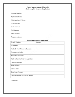 Home Improvement Checklist