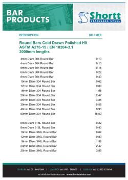 Round Bars Cold Drawn Polished H9 ASTM A276