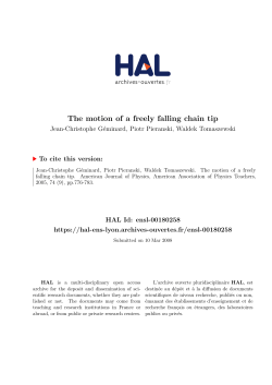 The motion of a freely falling chain tip