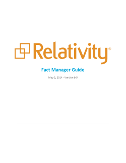 Fact Manager Guide
