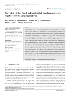 Surviving winter: Food, but not habitat structure, prevents crashes in