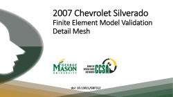 2007 Chevy Silverado Detail Mesh FE Validation