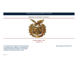 Language Arts II - Monroe Township School District