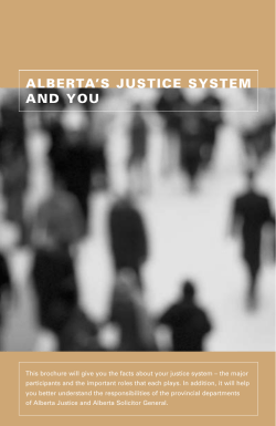 Albreta`s Justice System and You