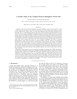 A Further Study of the Tropical Western Hemisphere Warm Pool