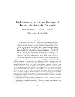 Exploitation as the Unequal Exchange of Labour: An Axiomatic
