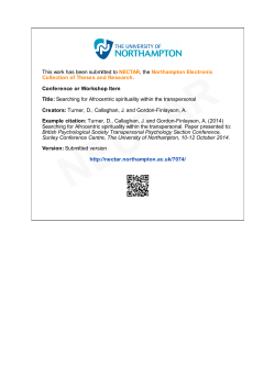 Searching for Afrocentric spirituality within the transpersonal