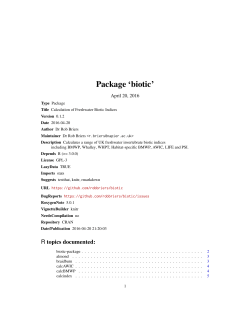 Package `biotic`