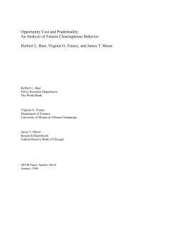 Opportunity Cost and Prudentiality: An Analysis