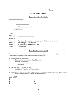 Constitution Notes - Bismarck High School