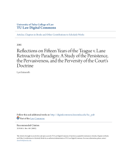 Reflections on Fifteen Years of the Teague v. Lane Retroactivity
