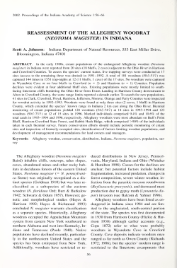 Proceedings of the Indiana Academy of Science