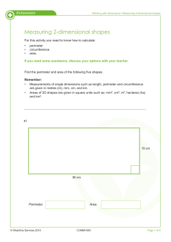 Measuring 2-dimensional shapes