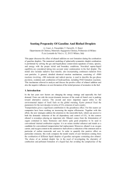 Sooting Propensity Of Gasoline And Biofuel Droplets