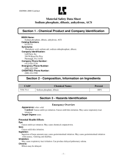 Material Safety Data Sheet Sodium phosphate