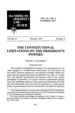 the constitutional limitations on the president`s powers