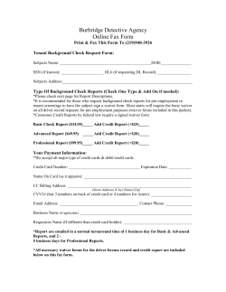 Burbridge Detective Agency Online Fax Form