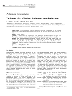 Preliminary Communication The barrier e ect of laminae