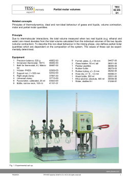 TEC 02.05- 01 Partial molar volumes