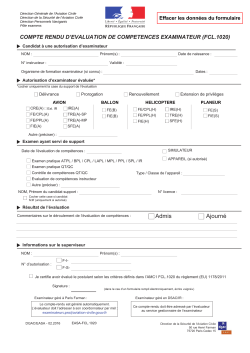 Evaluation de compétences examinateur