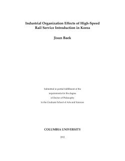 Industrial Organization Effects of High-Speed Rail