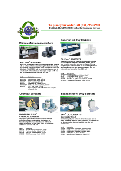 Absorbents Catalog - GIANCO Environmental Services