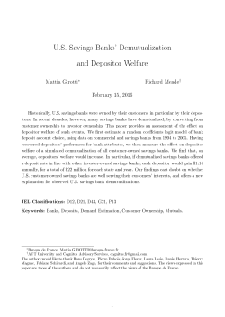 US Savings Banks` Demutualization and