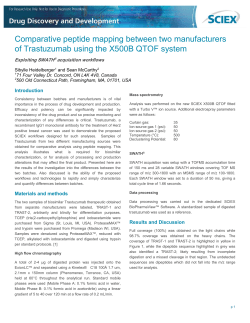 Comparative peptide mapping between two manufacturers of