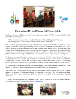 Chemical and Physical Change Cafe