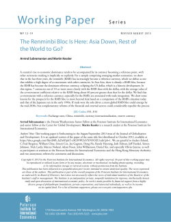 The Renminbi Bloc Is Here - Peterson Institute for International