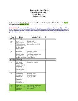 Los Angeles Navy Week Schedule of Events 25