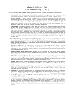 Mission Hills Country Club Local Rules (January 13, 2017)