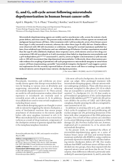 G1 and G2 cell-cycle arrest following microtubule depolymerization