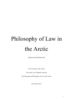 Philosophy of Law in the Arctic