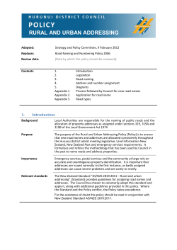 rural and urban addressing