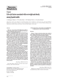 Original Life-style factors associated with overweight and obesity