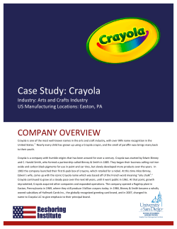 Crayola - Reshoring Institute
