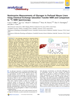Noninvasive Measurements of Glycogen in Perfused Mouse Livers