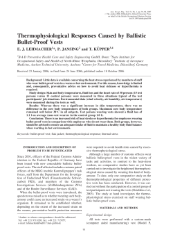 Thermophysiological Responses Caused by