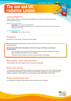 The sun and UV radiation Lesson