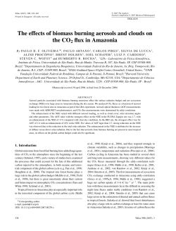 The effects of biomass burning aerosols and clouds on the CO2 flux