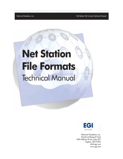 Net Station File Formats Technical Manual